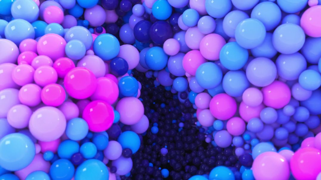 ⁣4k Colorful Abstract Spheres Rendering